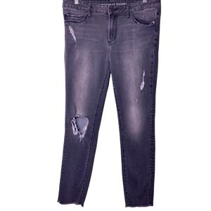 Articles Of Society Women's Size 30 Gray Rip Distressed Carly Skinny Crop Jeans